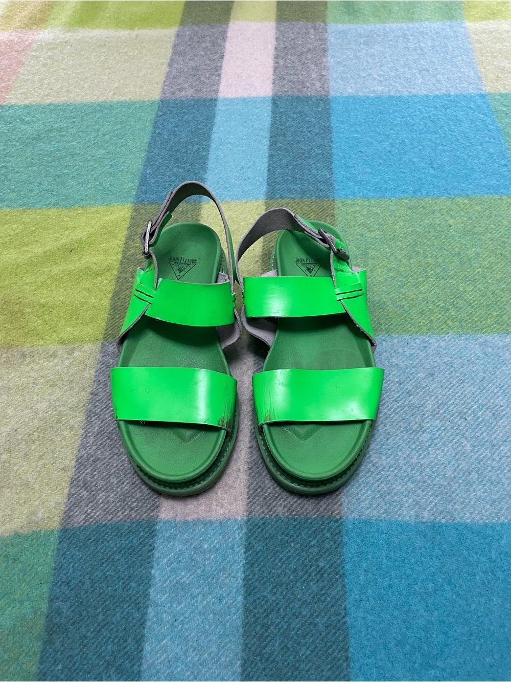 John Fluevog x Anna Sui 7TH HEAVEN DEFOY LEATHER SLINGBACK SANDALS